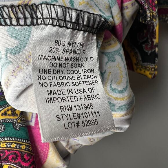 Jude Connally Justine Paisley Mini Dress Size XL - Picture 4 of 7